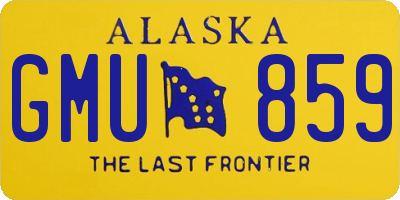AK license plate GMU859