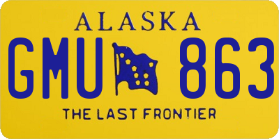 AK license plate GMU863