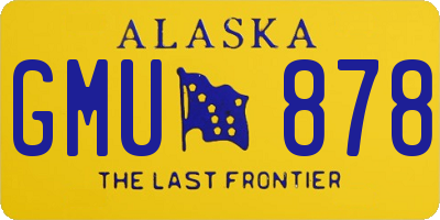 AK license plate GMU878