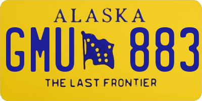 AK license plate GMU883