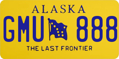 AK license plate GMU888