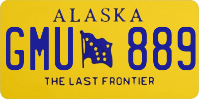 AK license plate GMU889