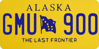 AK license plate GMU900