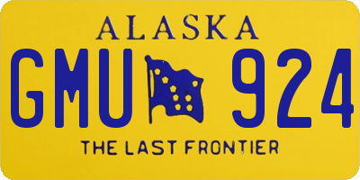 AK license plate GMU924