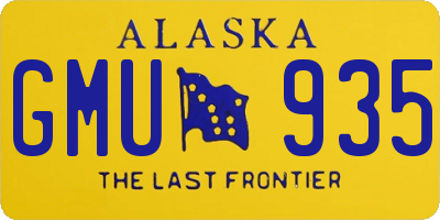 AK license plate GMU935