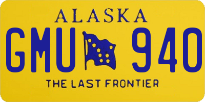 AK license plate GMU940