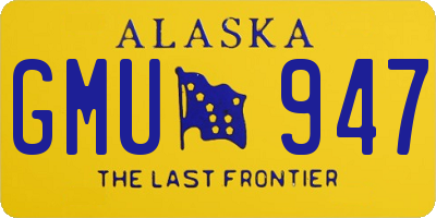 AK license plate GMU947