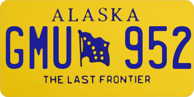 AK license plate GMU952