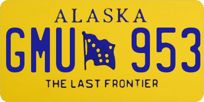 AK license plate GMU953