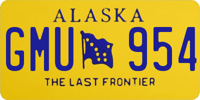 AK license plate GMU954