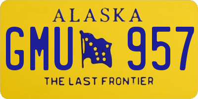 AK license plate GMU957