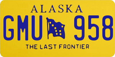 AK license plate GMU958