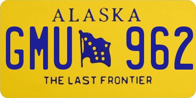 AK license plate GMU962