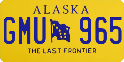 AK license plate GMU965