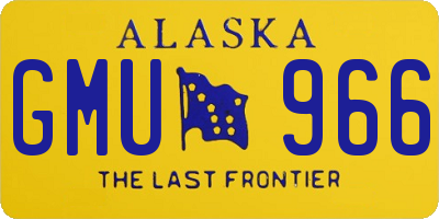 AK license plate GMU966