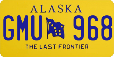 AK license plate GMU968