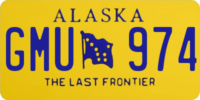 AK license plate GMU974