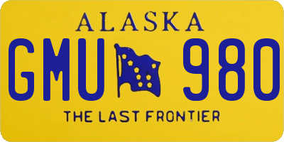 AK license plate GMU980