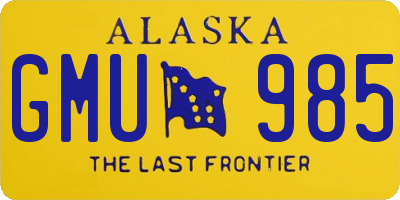 AK license plate GMU985