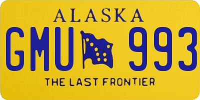 AK license plate GMU993