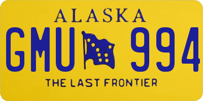 AK license plate GMU994