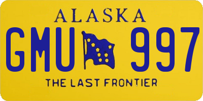 AK license plate GMU997