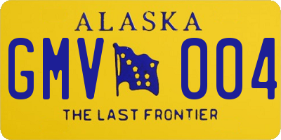 AK license plate GMV004
