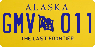 AK license plate GMV011