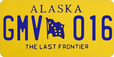 AK license plate GMV016