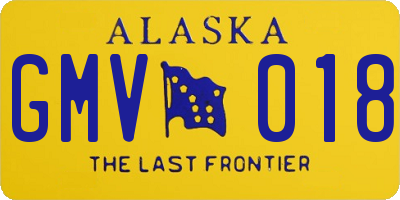 AK license plate GMV018