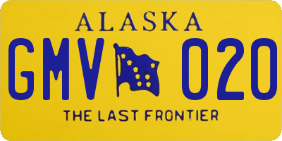AK license plate GMV020
