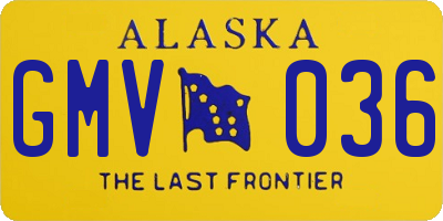 AK license plate GMV036
