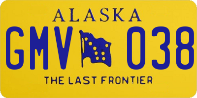 AK license plate GMV038