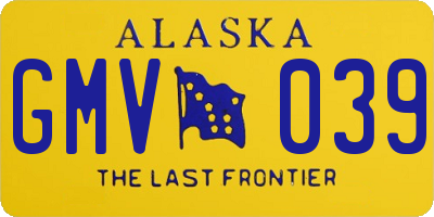 AK license plate GMV039