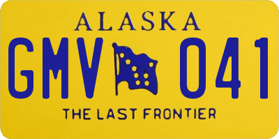 AK license plate GMV041
