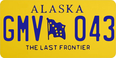 AK license plate GMV043
