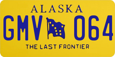AK license plate GMV064