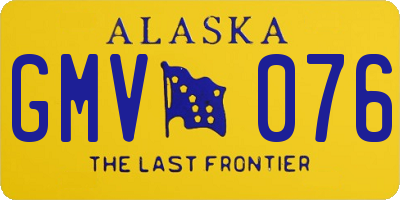 AK license plate GMV076