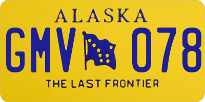 AK license plate GMV078