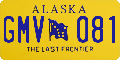 AK license plate GMV081