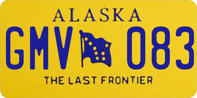AK license plate GMV083