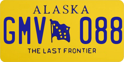 AK license plate GMV088