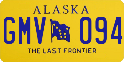 AK license plate GMV094