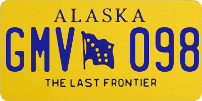 AK license plate GMV098