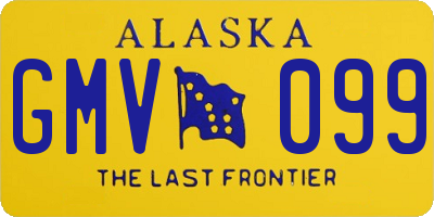 AK license plate GMV099