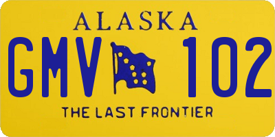 AK license plate GMV102