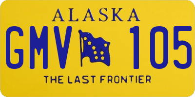 AK license plate GMV105