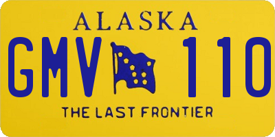 AK license plate GMV110