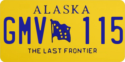 AK license plate GMV115