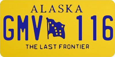 AK license plate GMV116